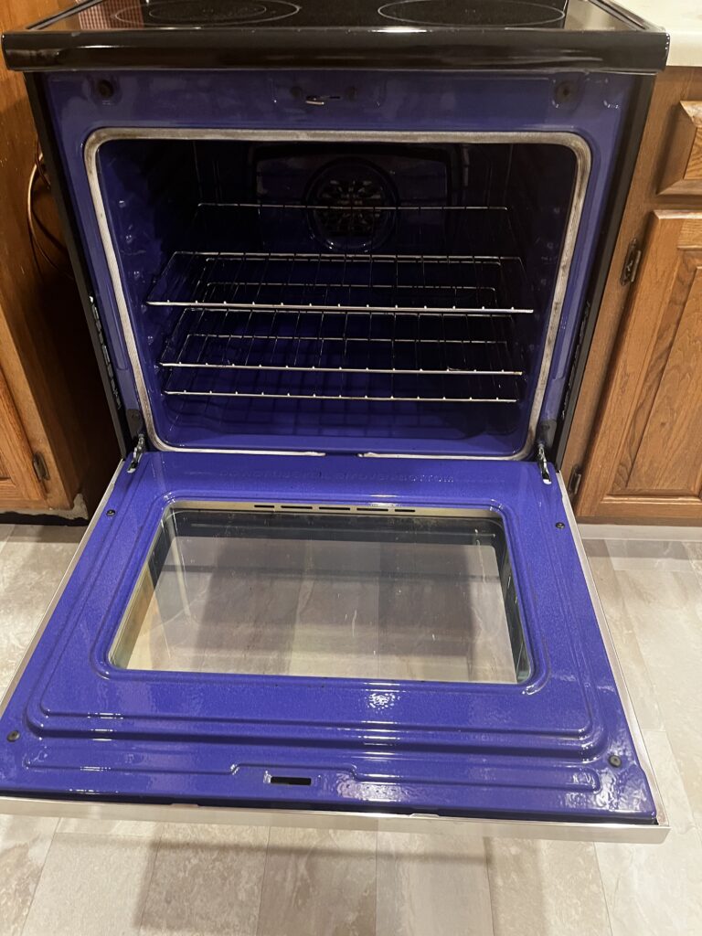 Clean oven sparkles like new